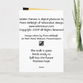 Gouden Oogst Kaart (Achterkant)