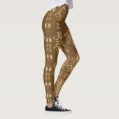 Gouden Oosters Barok Klassiek Patroon Leggings (Rechts)