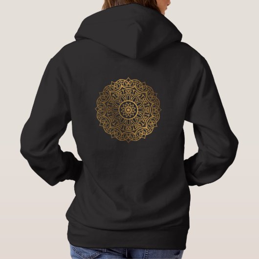 gouden opdruk met tekst hoodie (Achterkant)
