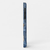 gouden opvrager in blauw denim gat Case-Mate iPhone case (Achterkant/links)