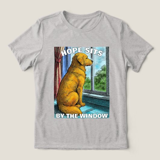 gouden opvrager Tri-Blend shirt (Design voorkant)