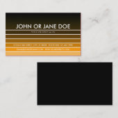 gouden oranje staal visitekaartje (Voorkant / Achterkant)