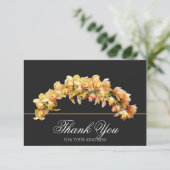 Gouden Orchidee Bloemboog Botanische Chic Bedankt (Staand voorkant)