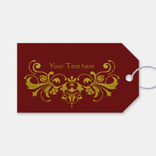 gouden Ornamenten I + je rug. en tekst Cadeaulabel