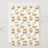 Gouden Ornamenten Kerstboom Uitnodiging (Achterkant)