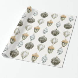 Gouden Ornamenten kerstinpakpapier Cadeaupapier