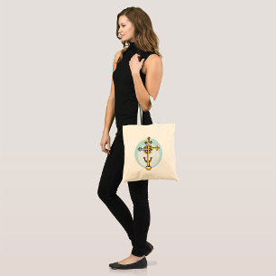 Gouden Orthodoxe Kruis Religieus Symbool Tote Bag