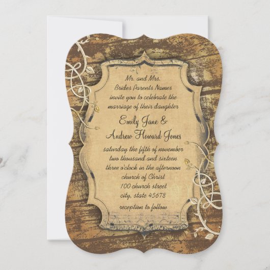 gouden oude schuur van hout - weduwschap kaart (Voorkant)