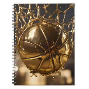 "Gouden Overwinning: Netbal Zit in een Glanzend Ne Notitieboek