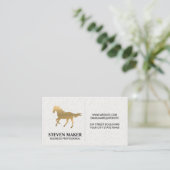 Gouden Paard | Paardensport Visitekaartje (Staand voorkant)