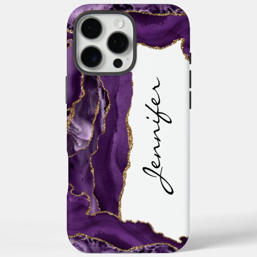 Gouden Paarse Agaat Geode iPhone Case-Mate iPhone Case (Achterkant)