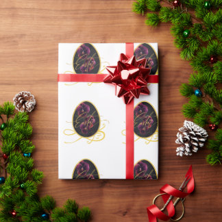 Gouden Paasei en Elegante Iris Cadeaupapier