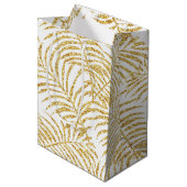 Gouden Palm Gift Bag Medium Cadeauzakje (Voorkant Gekanteld)