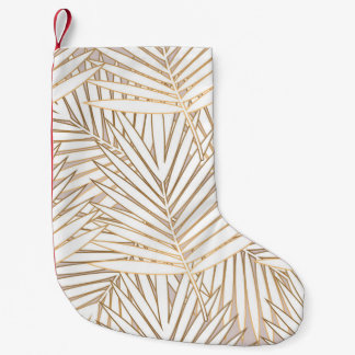 Gouden palmbladeren: art deco. kleine kerstsok