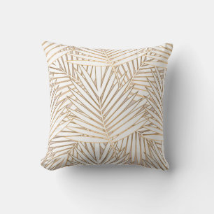 Gouden palmbladeren: art deco. kussen