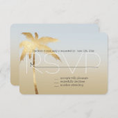 Gouden palmboom Ombre RSVP (Voorkant / Achterkant)