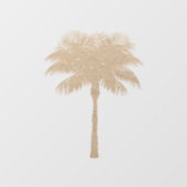 Gouden palmboom raamsticker (Vel)