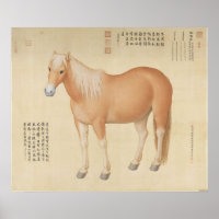 Gouden Palomino Paard - Vintage Chinese Kunst