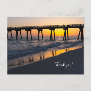 Gouden Panama City Beach Zonsondergang Reflectie D Briefkaart