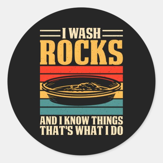 Gouden panning voor gouden panning ronde sticker (Voorkant)