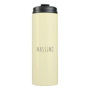 Gouden parel gepersonaliseerd minimalistisch eigen thermosbeker