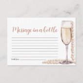 Gouden Parels en Prosecco Bericht In Een Flessensp Informatiekaartje (Voorkant)