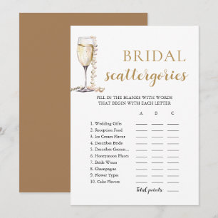 Gouden Parels en Prosecco Bridal Categorieën Spel Kaart
