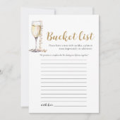 Gouden Parels en Prosecco Bruiloft Bucket List Gam Kaart (Voorkant)