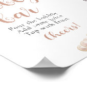 Gouden Parels en Prosecco Champagne Bubble Bar Sig Poster (Hoek)