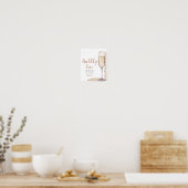 Gouden Parels en Prosecco Champagne Bubble Bar Sig Poster (Keuken)