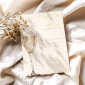 Gouden parels en Prosecco Vrijgezellenfeest Kaart