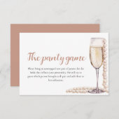 Gouden Parels en Prosecco Vrijgezellenfeest Panty  Informatiekaartje (Voorkant / Achterkant)