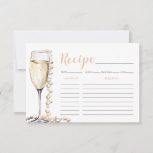 Gouden Parels en Prosecco Vrijgezellenfeest Recept Kaart