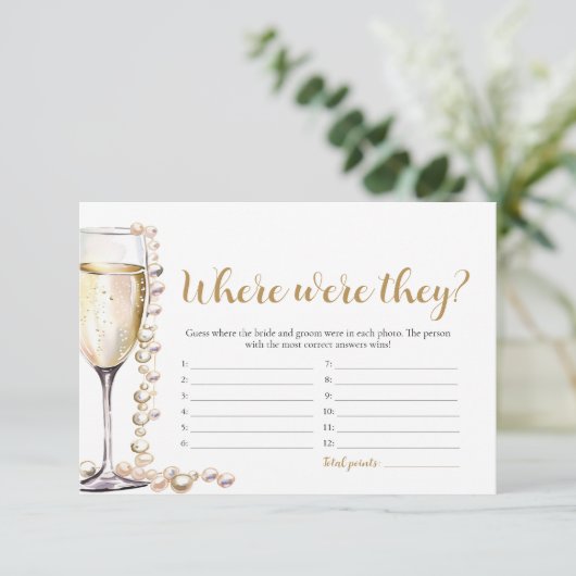 Gouden Parels en Prosecco Waar Waren Ze Spel Informatiekaartje (Staand voorkant)