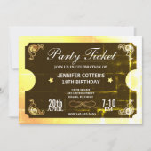 Gouden Partij Ticket Kaart (Voorkant)