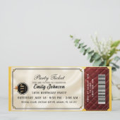 Gouden Partij Ticket Uitnodiging 2026 (Staand voorkant)