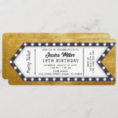 Gouden Partijkaart Uitnodiging (Voorkant / Achterkant)