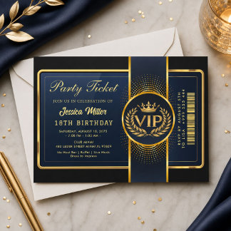 Gouden Partijticket Uitnodiging