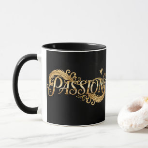 Gouden Passie – Luxe Typografie Inspirerend D Mok