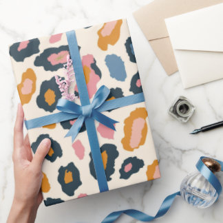 Gouden Pastel Luipaard Vlekken Cadeaupapier