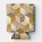 Gouden Patchwork: Sandy Quilt Elegance. Blikjeskoeler (Achterkant)