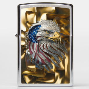 Gouden Patriottische Adelaarskop met Amerikaanse v