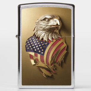 Gouden Patriottische Adelaarskop met Amerikaanse v