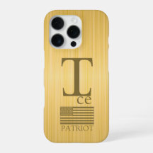 Gouden Patriottische "I" Monogram Hoesje — Amerika