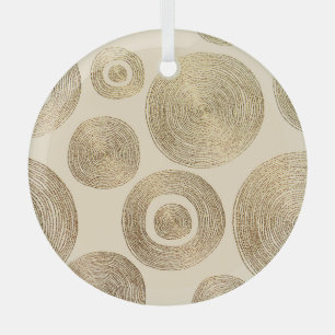 Gouden patroon: glanzend abstract luxeontwerp glas ornament