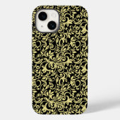 Gouden patroon op zwart Case-Mate iPhone case (Achterkant)