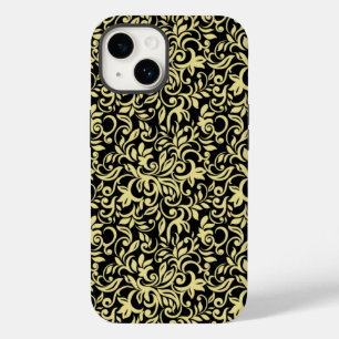 Gouden patroon op zwart Case-Mate iPhone 14 hoesje