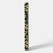 Gouden patroon op zwart Case-Mate iPhone case (Achterkant / Links)