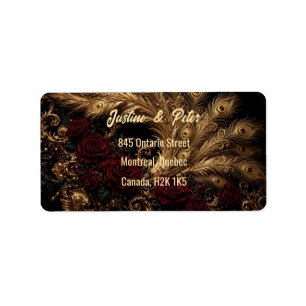 Gouden Pauw Barok Etiket