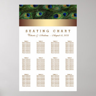 Gouden Pauw Huwelijkszitplaats Grafiek Poster